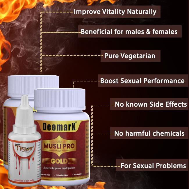 Musli Pro Gold and Tiger Tilla - Ayurvedic Combo to Boost Stamina & Performance