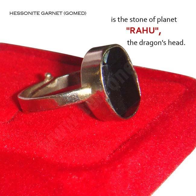 Gomed (Hessonite) Gemstone 5 1/4 Ratti Ring