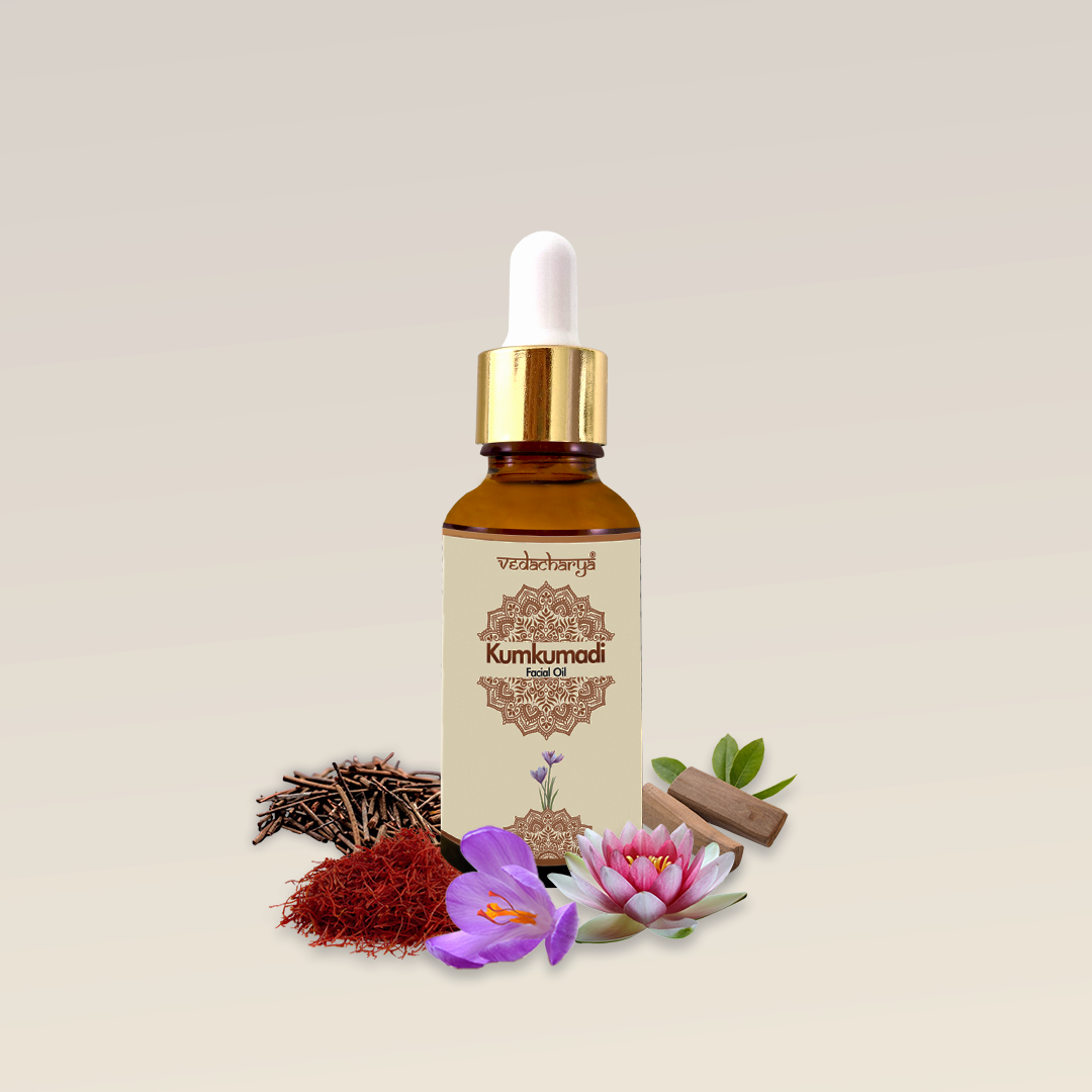 Vedacharya Kumkumadi Facial Oil for naturally glowing skin