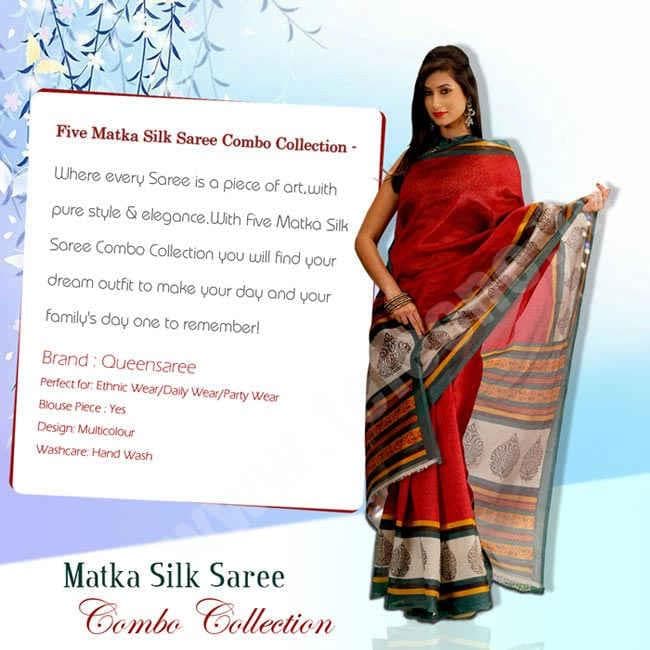 Five Matka Silk Saree Combo