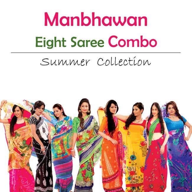 Manbhawan Eight Saree Combo