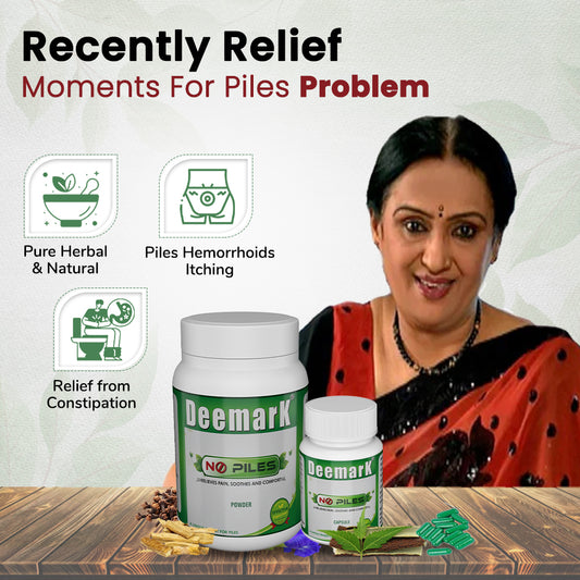 No Piles Ayurvedic Powder with Capsules for Hemorrhoids