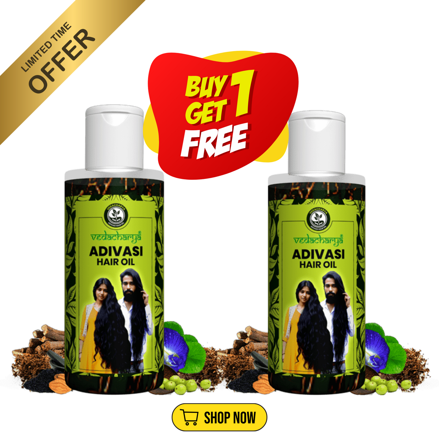 Vedacharya Adivasi Hair Oil For Hair Fall and Hair Growth All