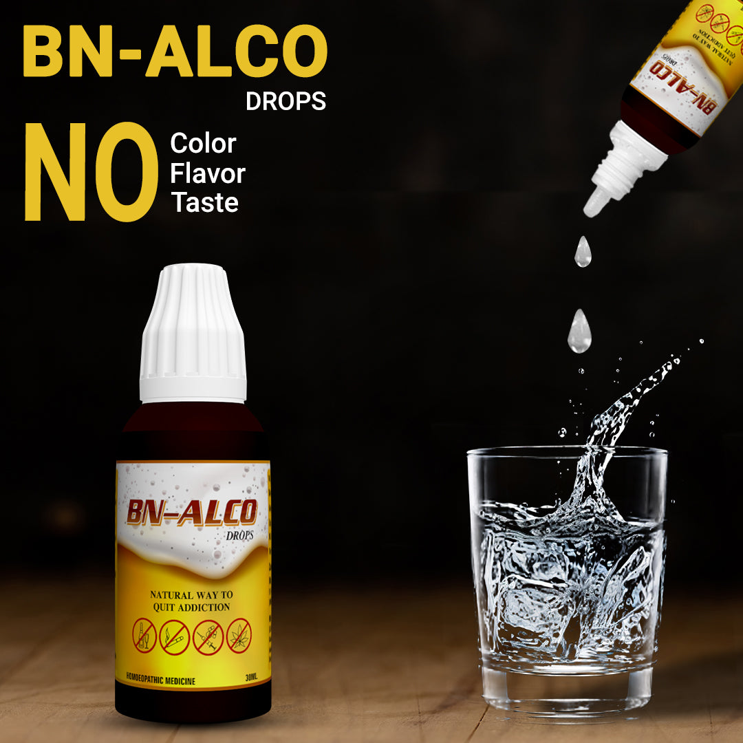 BN-ALCO Drops (नशा मुक्ति दवा) - Homeopathic Medicine to Quit Alcohol, Smoking, & Tobacco